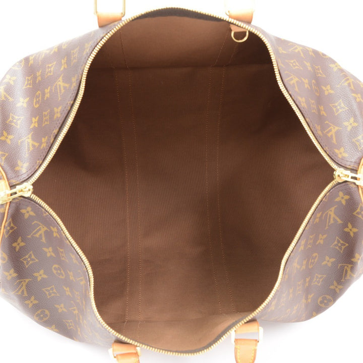 monogram canvas keepall 55 bandouliere duffel bag with strap
