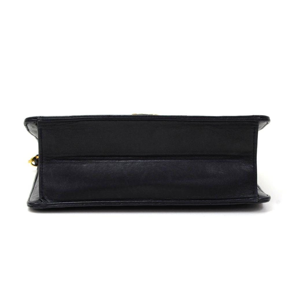 9" quilted lambksin leather shoulder bag