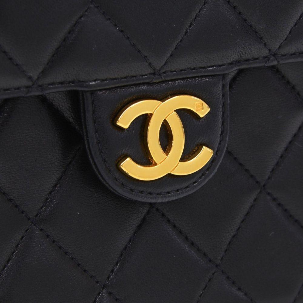 9" quilted lambksin leather shoulder bag