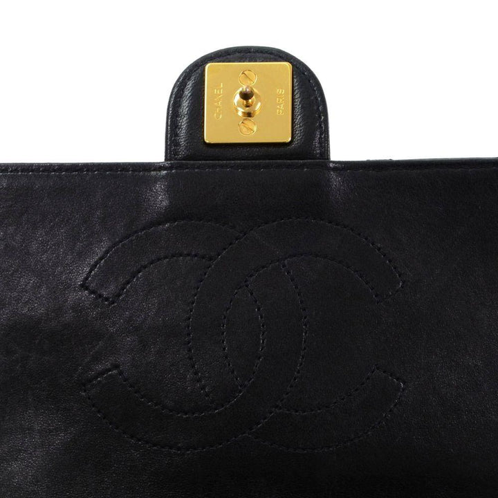 9" quilted lambksin leather shoulder bag
