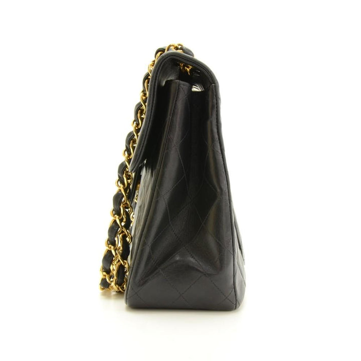 13" maxi quilted lambskin leather shoulder bag