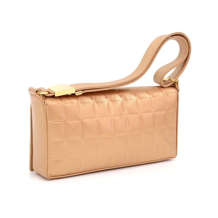 square stitch leather bag