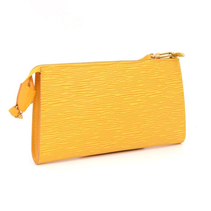 epi leather pochette accessoires handbag