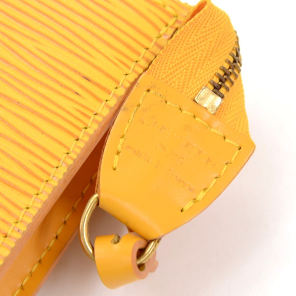 epi leather pochette accessoires handbag