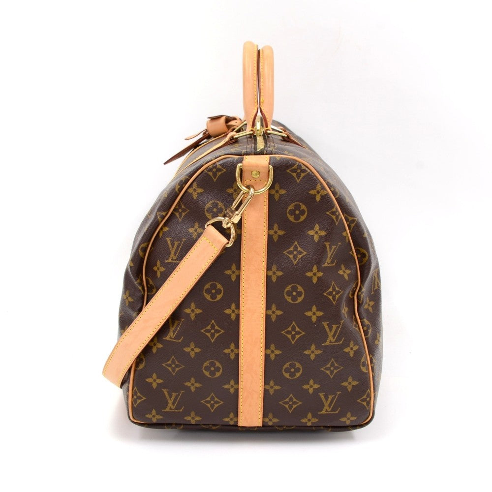 monogram canvas keepall 55 bandouliere duffel bag with strap