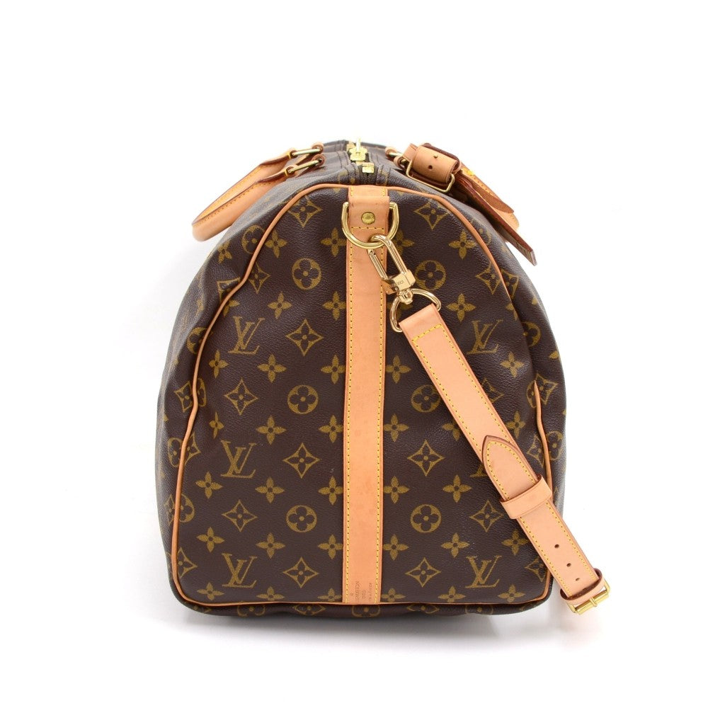 monogram canvas keepall 55 bandouliere duffel bag with strap