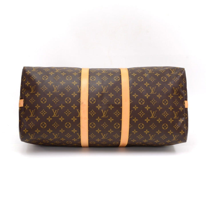 monogram canvas keepall 55 bandouliere duffel bag with strap