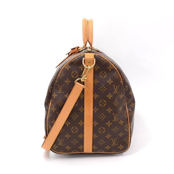 monogram canvas keepall 55 bandouliere duffel bag with strap