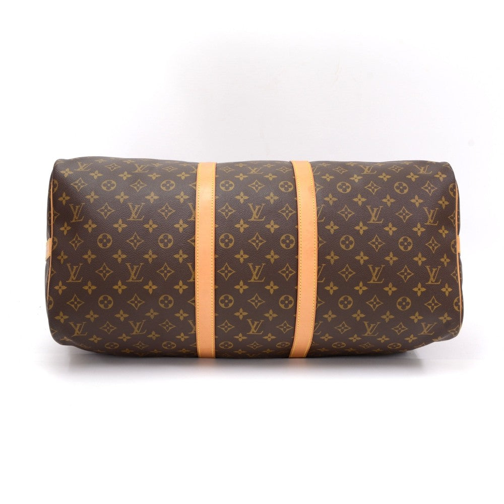 monogram canvas keepall 55 bandouliere duffel bag with strap