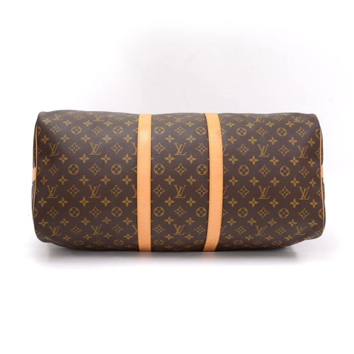 monogram canvas keepall 55 bandouliere duffel bag with strap