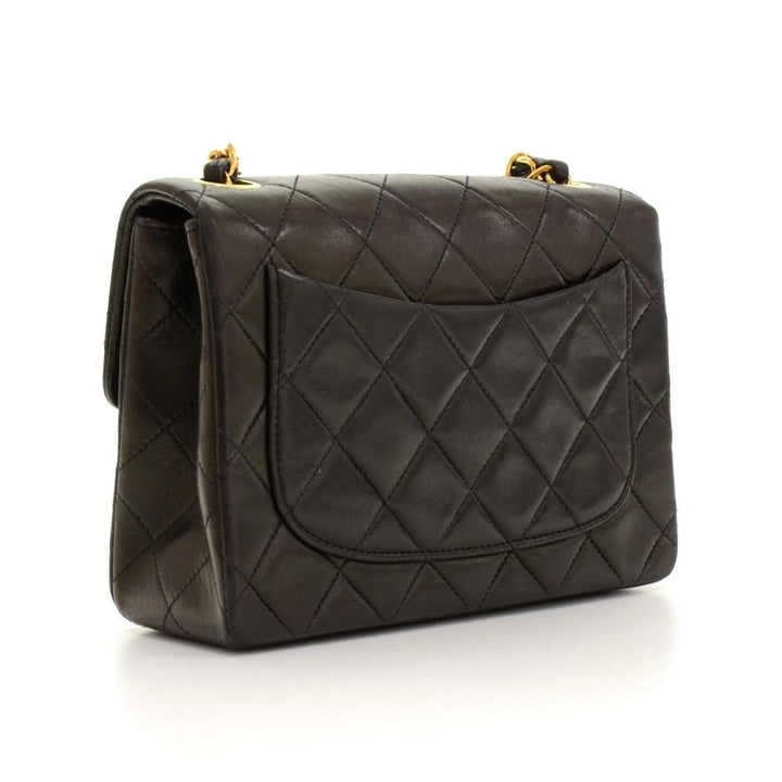 7" quilted leather shoulder bag