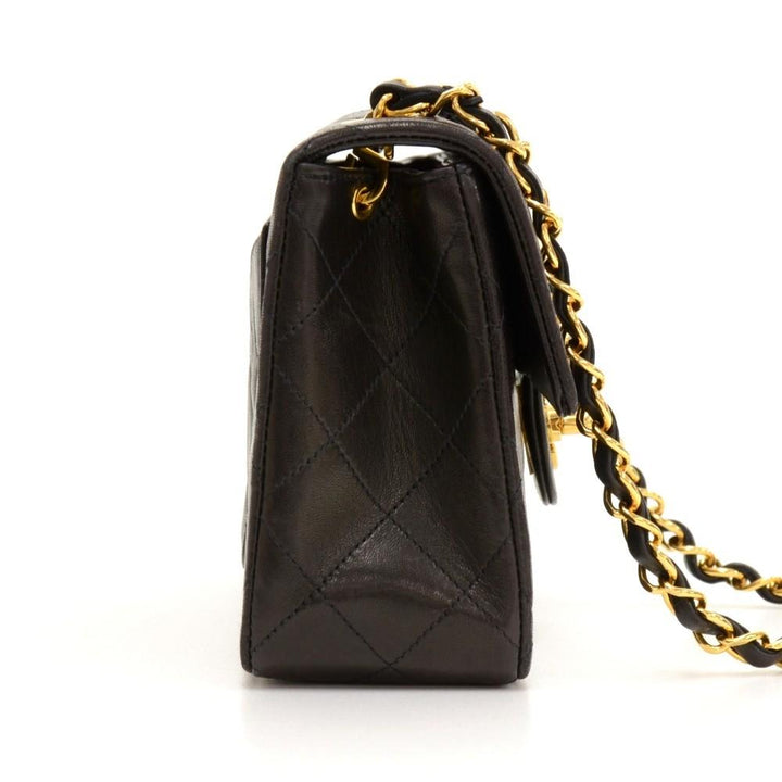 7" quilted leather shoulder bag
