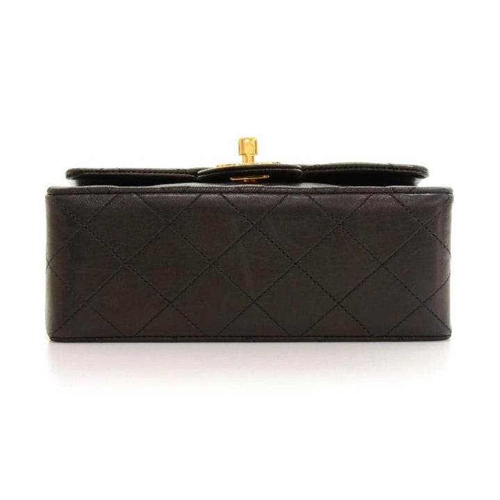 7" quilted leather shoulder bag