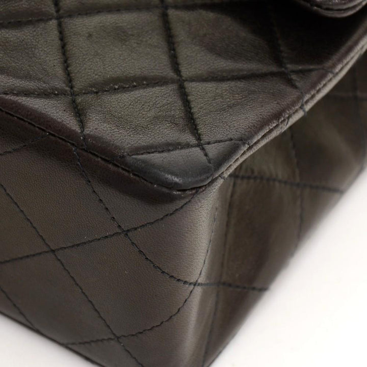 7" quilted leather shoulder bag