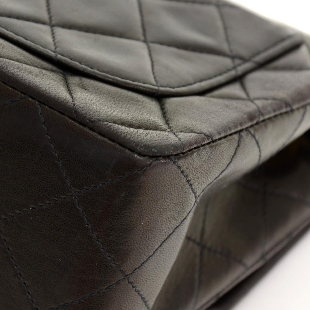 7" quilted leather shoulder bag