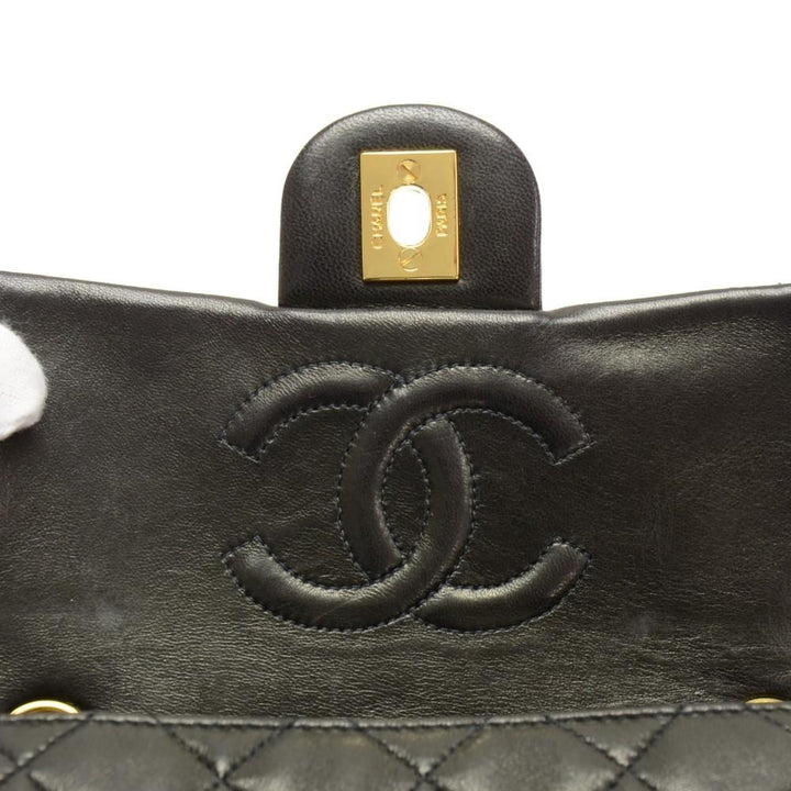 7" quilted leather shoulder bag