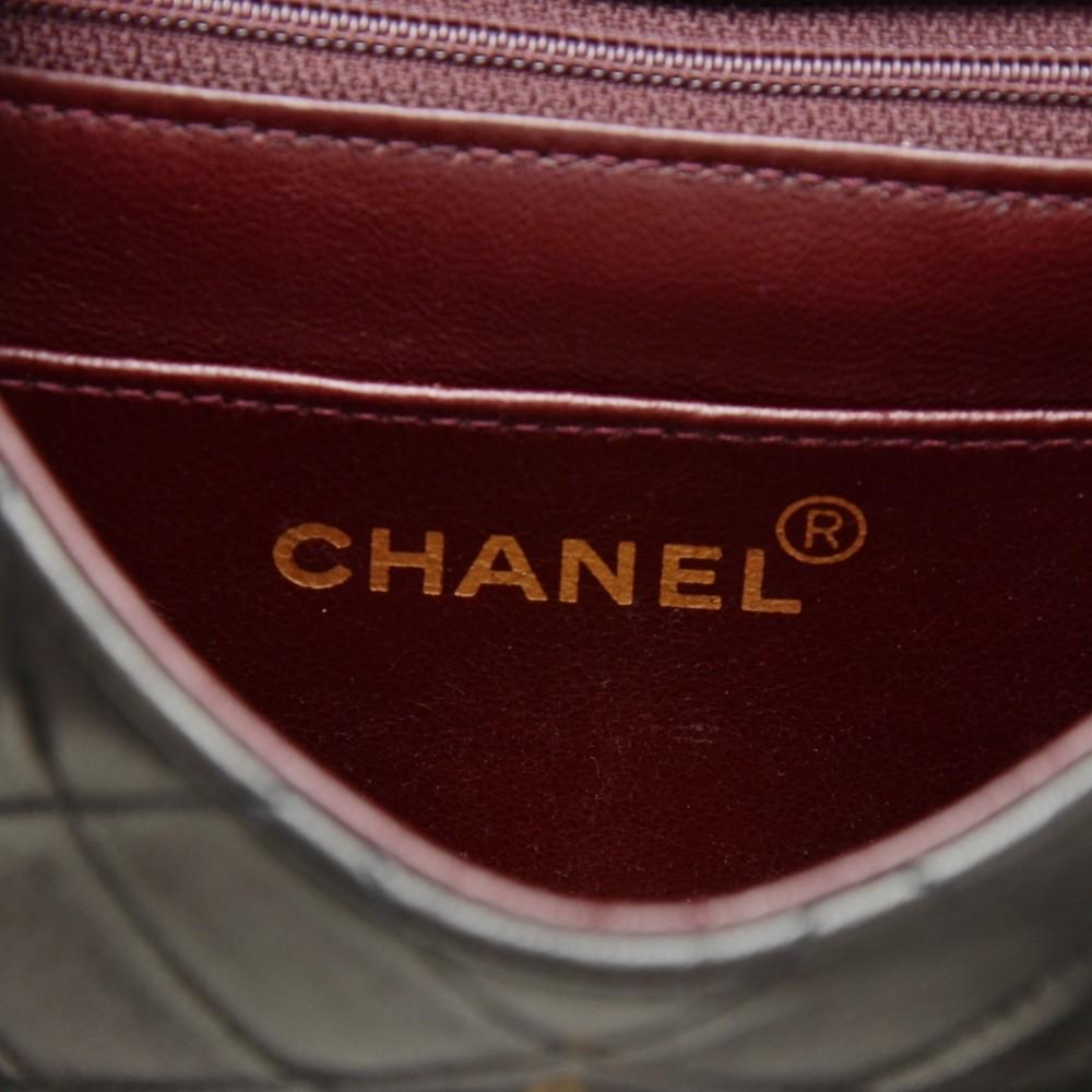 7" quilted leather shoulder bag