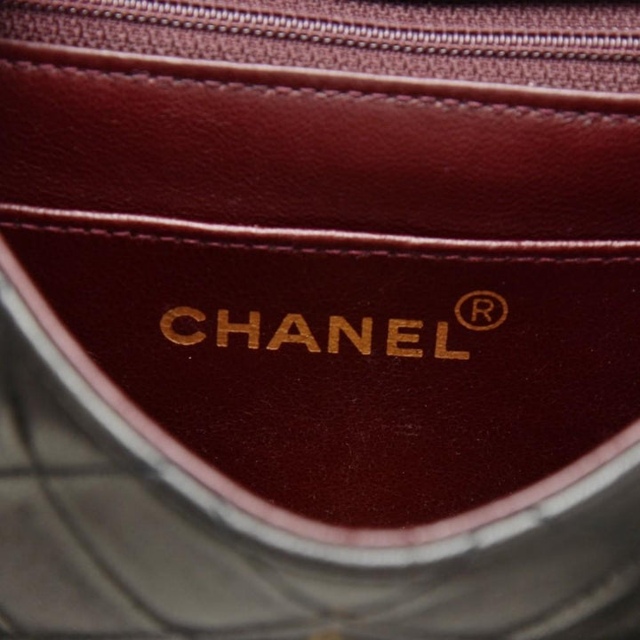 7" quilted leather shoulder bag