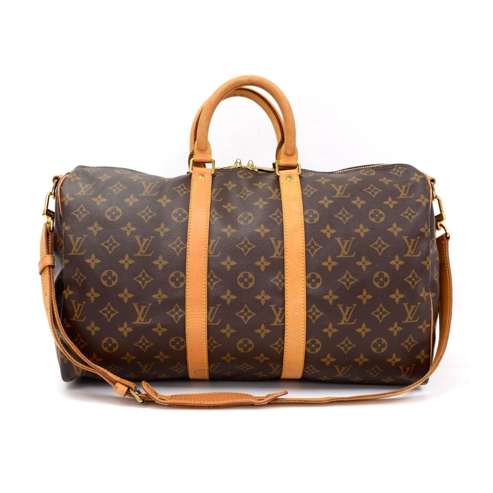 monogram canvas keepall 45 bandouliere duffle bag with strap