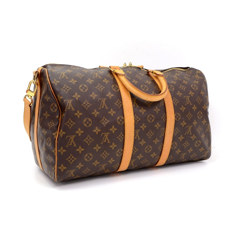 monogram canvas keepall 45 bandouliere duffle bag with strap