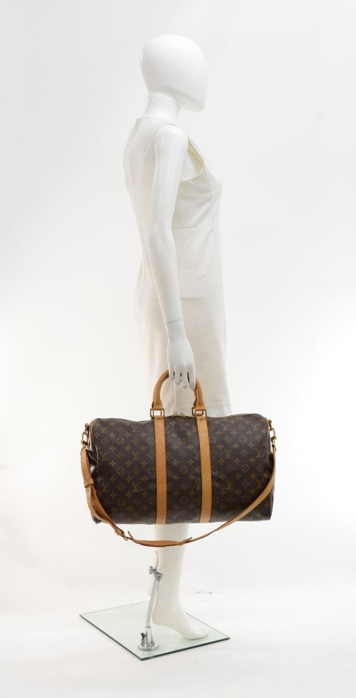 monogram canvas keepall 45 bandouliere duffle bag with strap