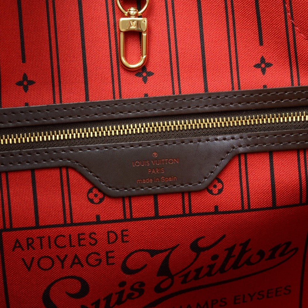 damier ebene canvas neverfull mm tote