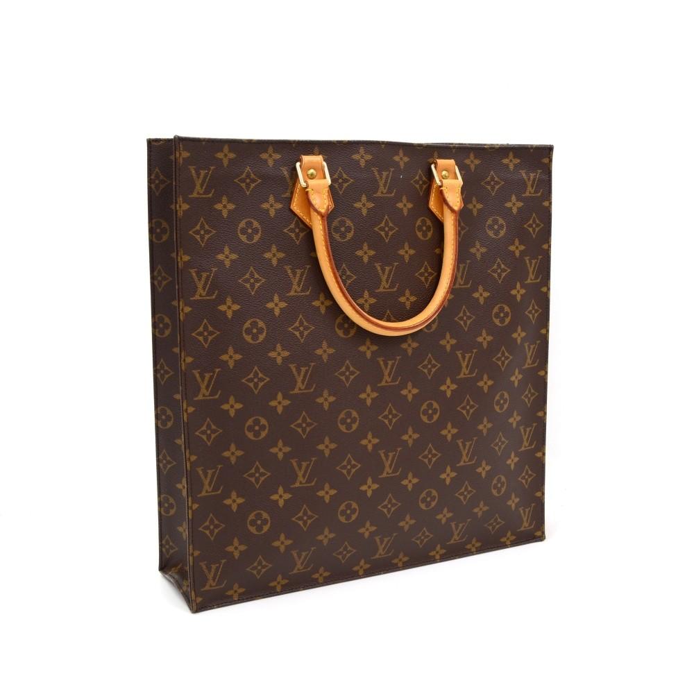 monogram canvas sac plat handbag