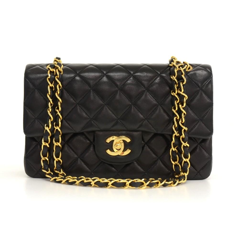 2.55 double flap quilted lambskin leather shoulder bag