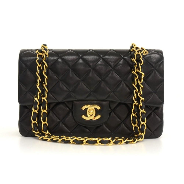 2.55 double flap quilted lambskin leather shoulder bag