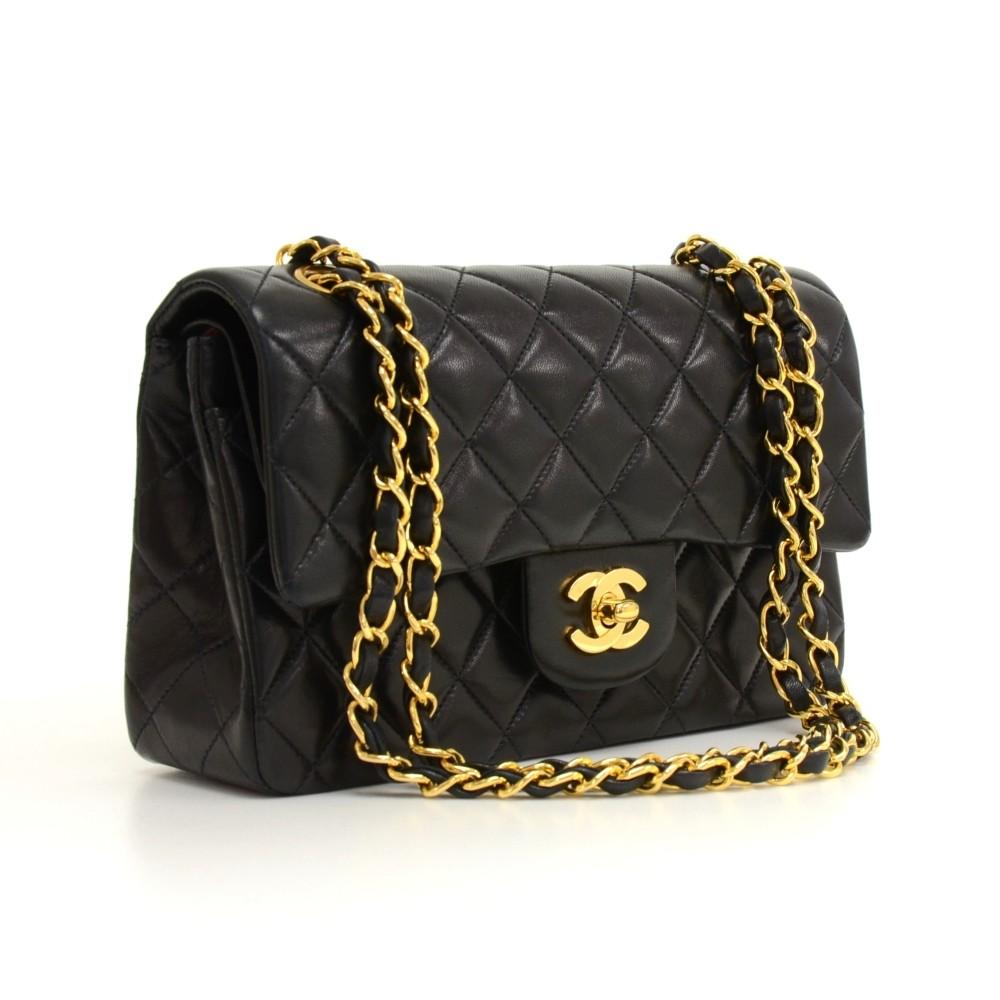 2.55 double flap quilted lambskin leather shoulder bag