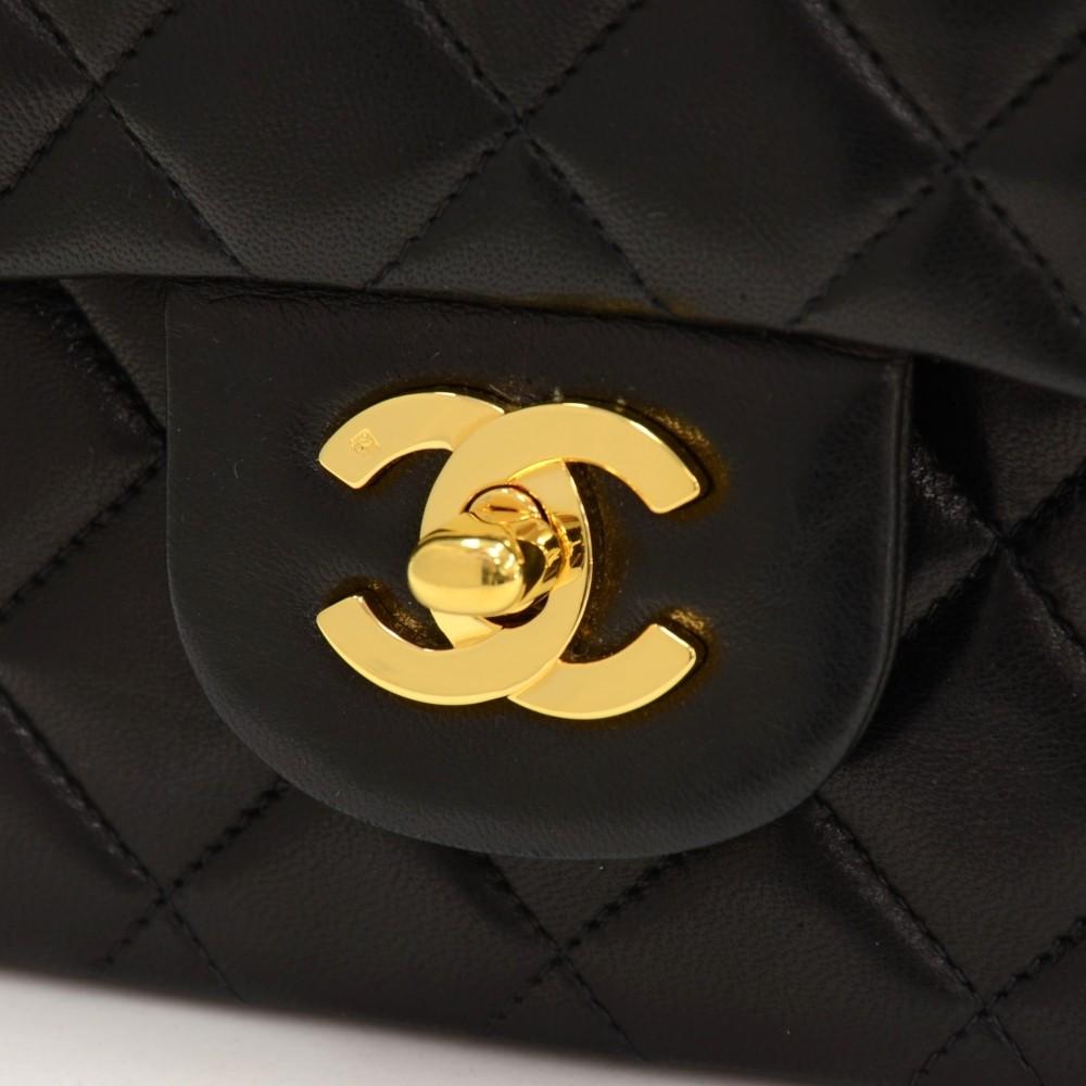 2.55 double flap quilted lambskin leather shoulder bag