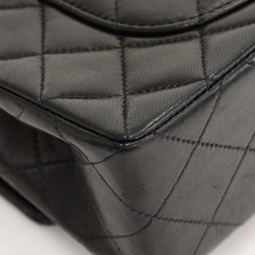 2.55 double flap quilted lambskin leather shoulder bag
