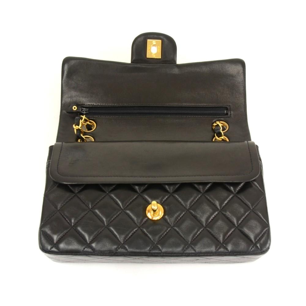 2.55 double flap quilted lambskin leather shoulder bag