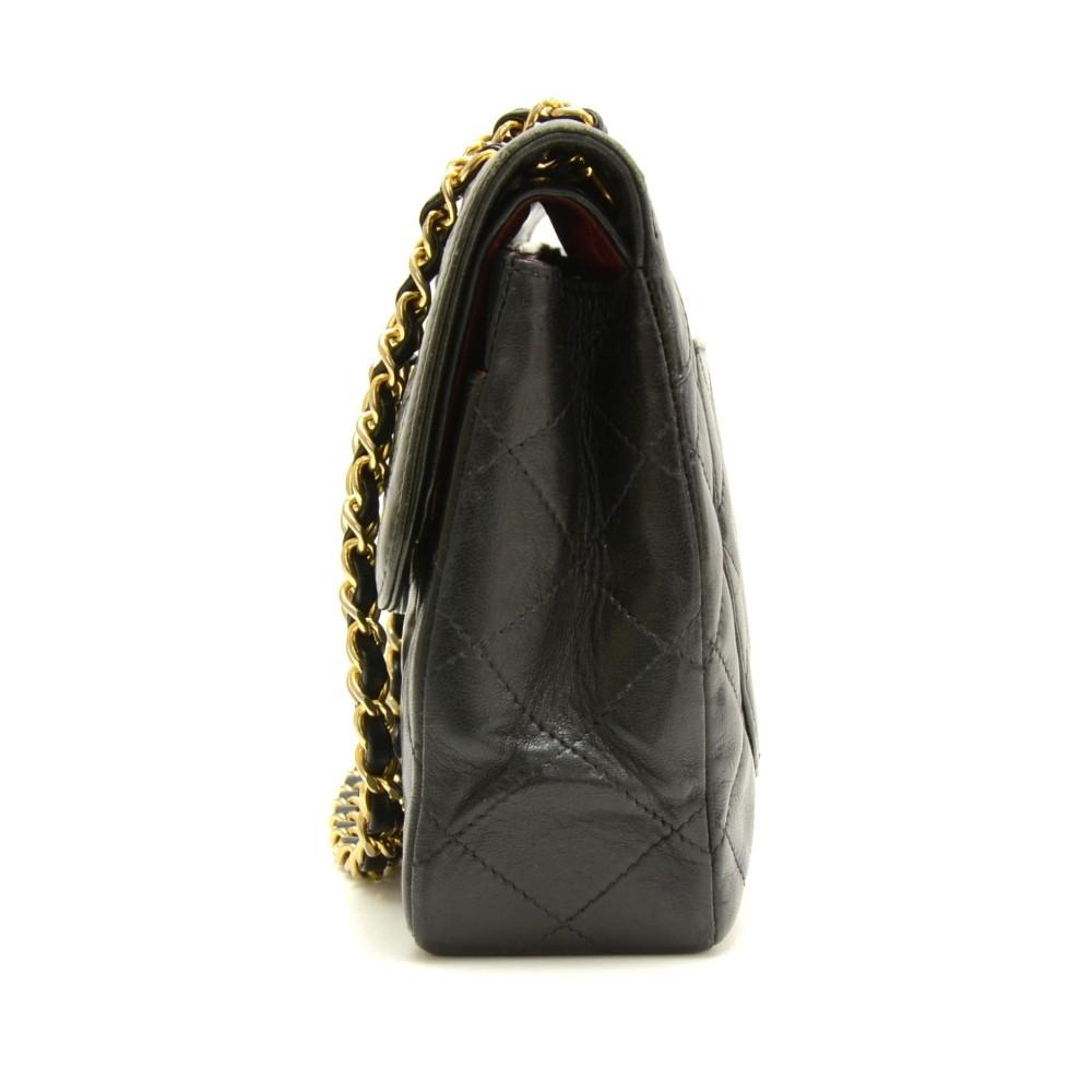 paris limited edition double flap quilted leather shoulder bag
