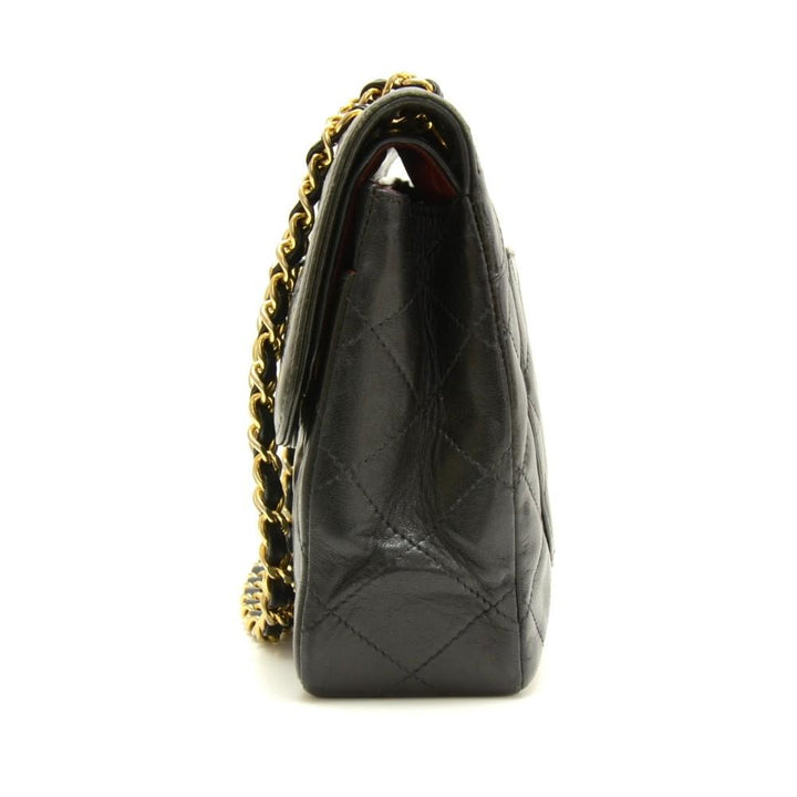paris limited edition double flap quilted leather shoulder bag
