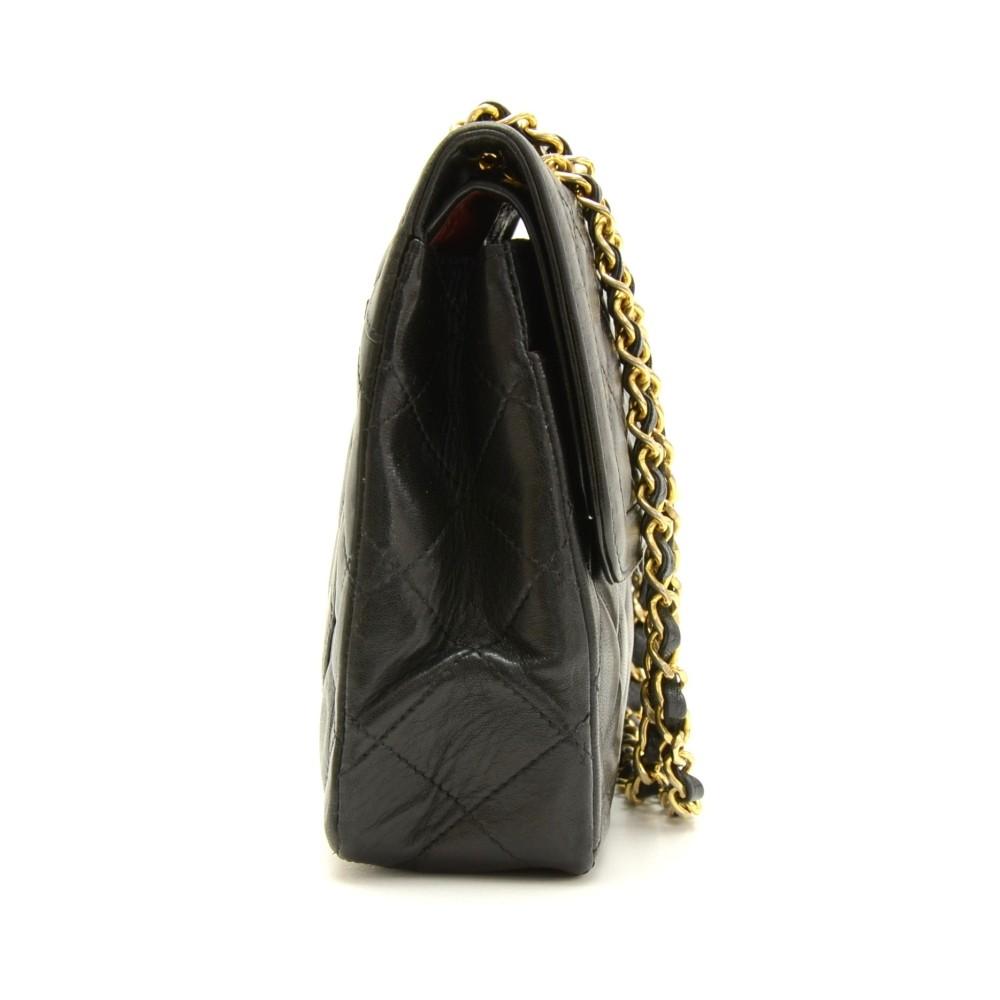 paris limited edition double flap quilted leather shoulder bag