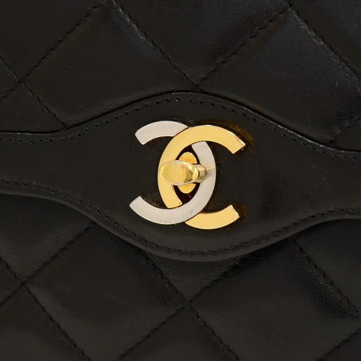 paris limited edition double flap quilted leather shoulder bag