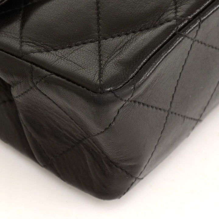 paris limited edition double flap quilted leather shoulder bag