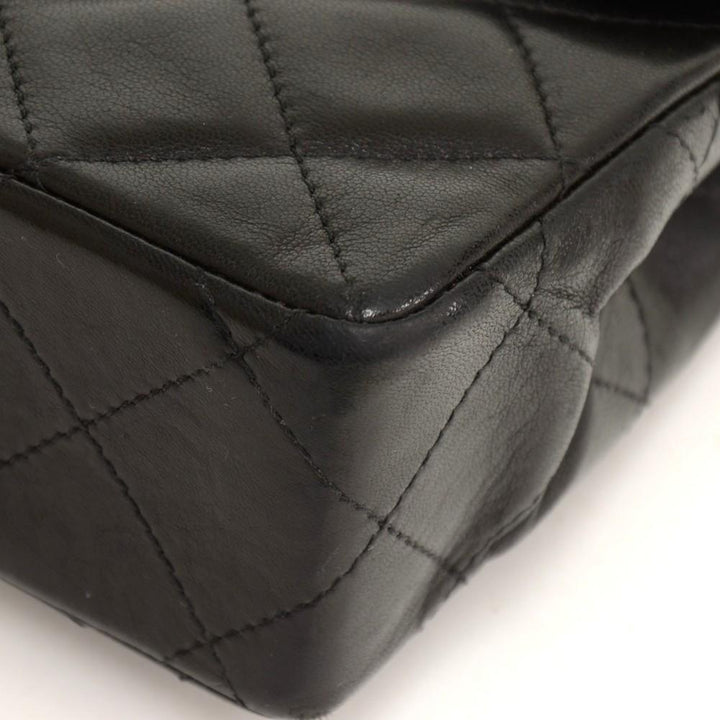 paris limited edition double flap quilted leather shoulder bag