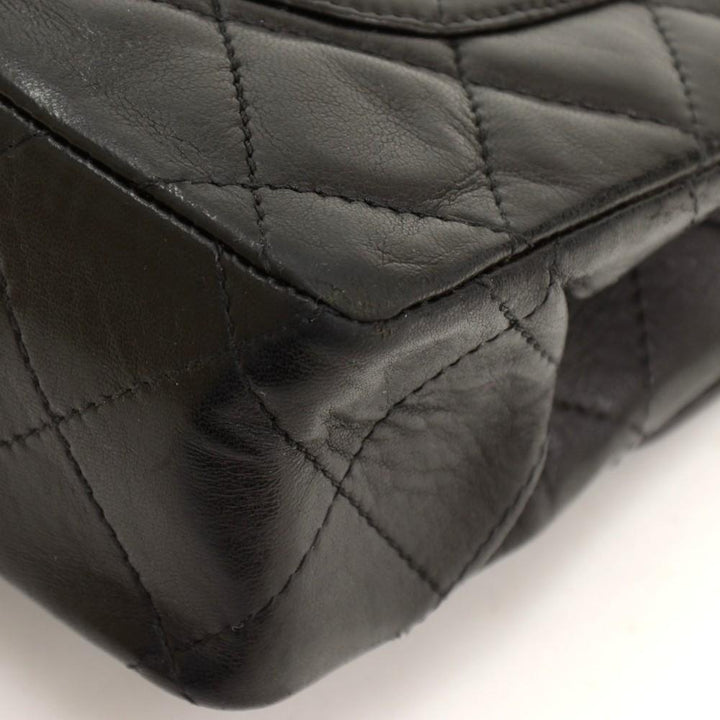 paris limited edition double flap quilted leather shoulder bag