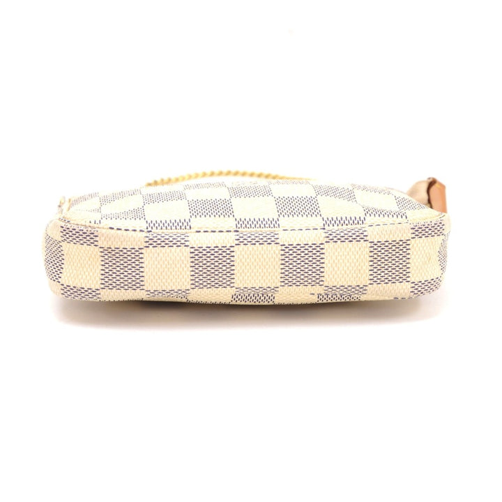 mini pochette accessoires damier azur canvas evening bag