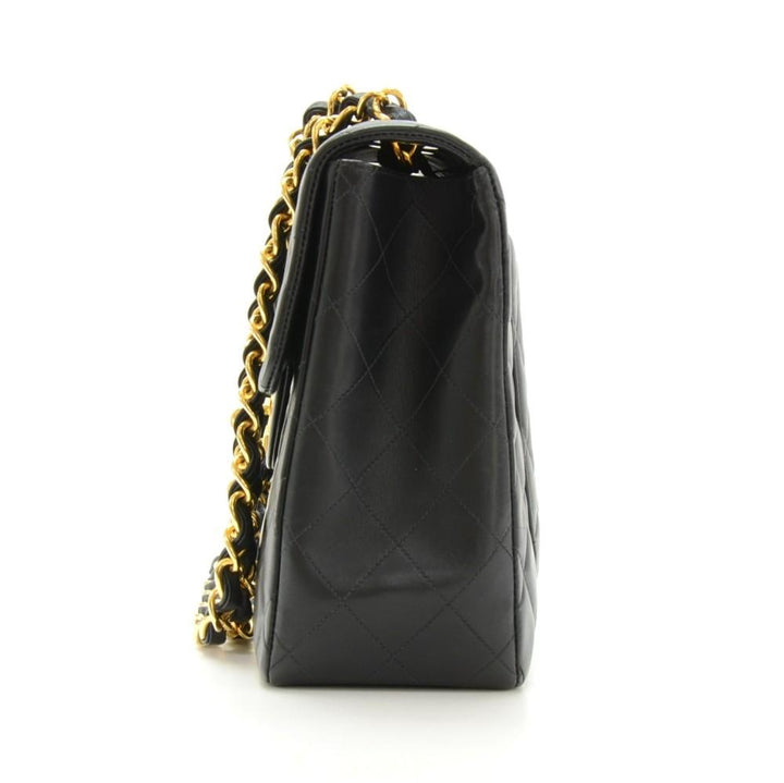 13" maxi quilted lambskin leather shoulder bag