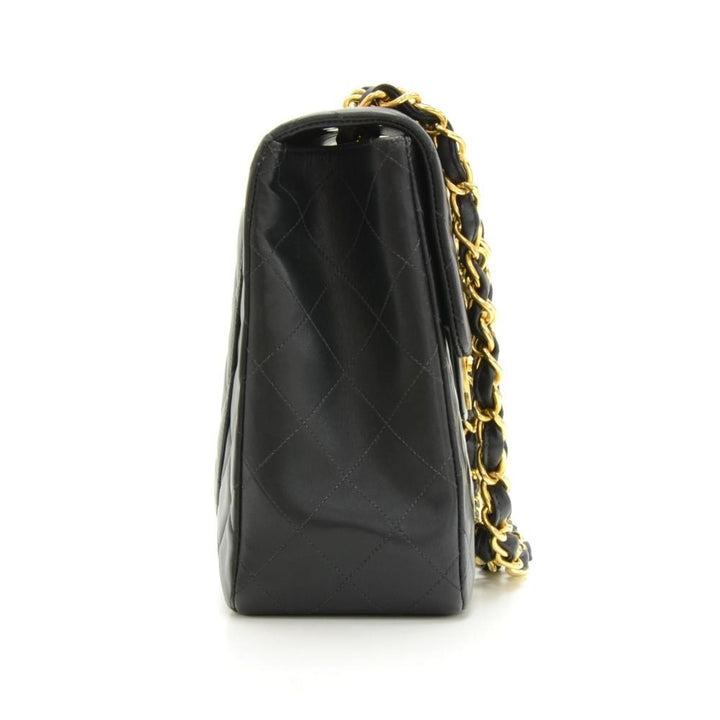 13" maxi quilted lambskin leather shoulder bag