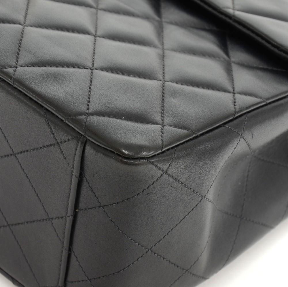 13" maxi quilted lambskin leather shoulder bag