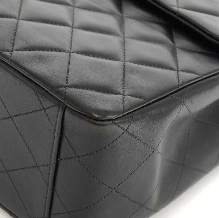 13" maxi quilted lambskin leather shoulder bag