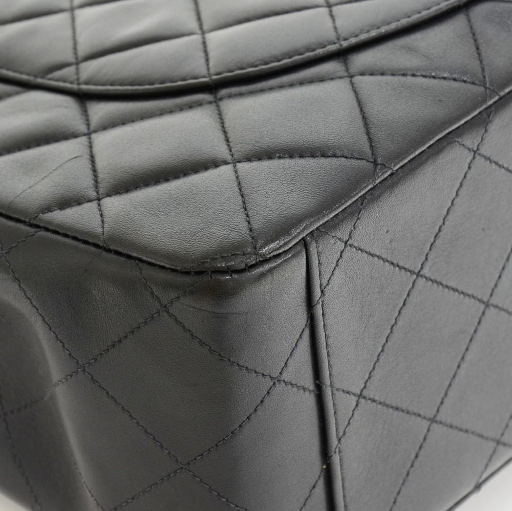 13" maxi quilted lambskin leather shoulder bag