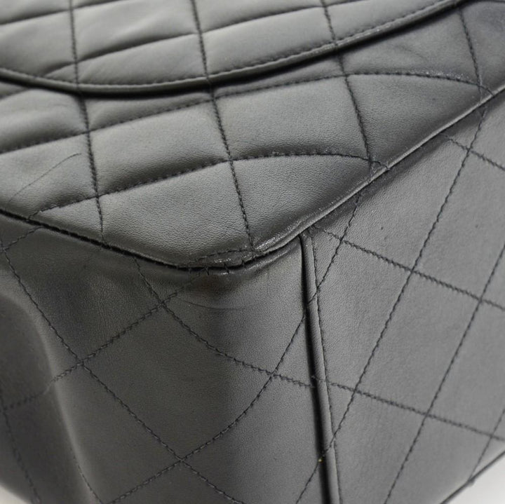 13" maxi quilted lambskin leather shoulder bag