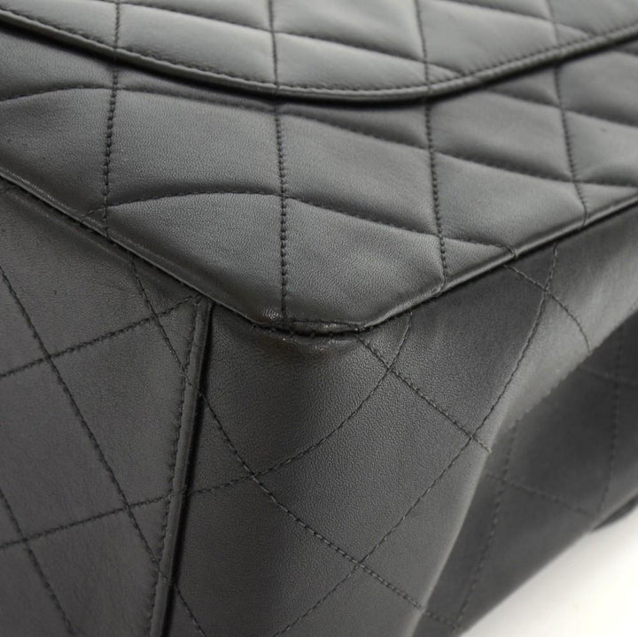 13" maxi quilted lambskin leather shoulder bag