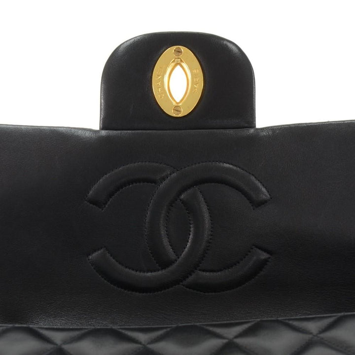 13" maxi quilted lambskin leather shoulder bag
