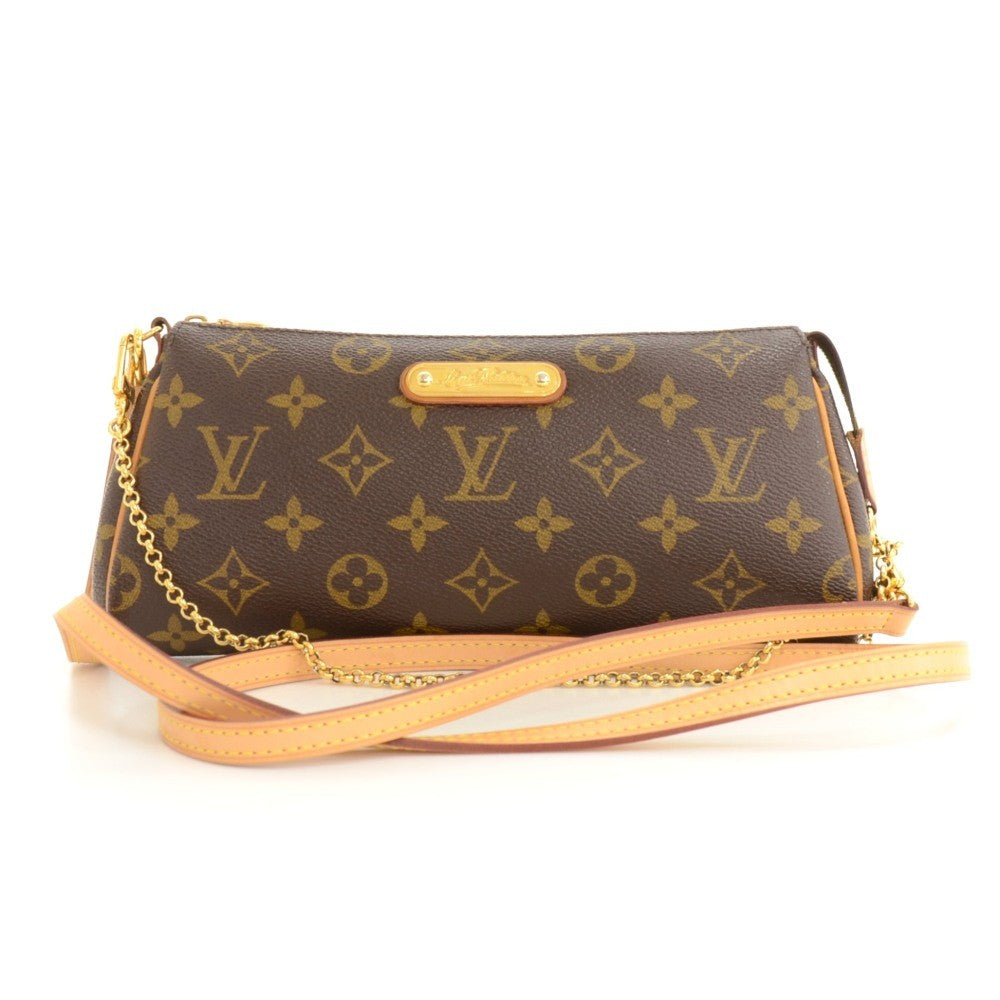 eva monogram canvas evening bag with strap
